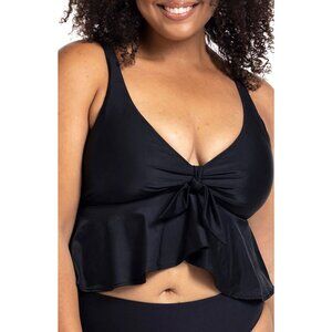 Artesands Hues Chagall Bikini Top Black US Size 14 NEW $125